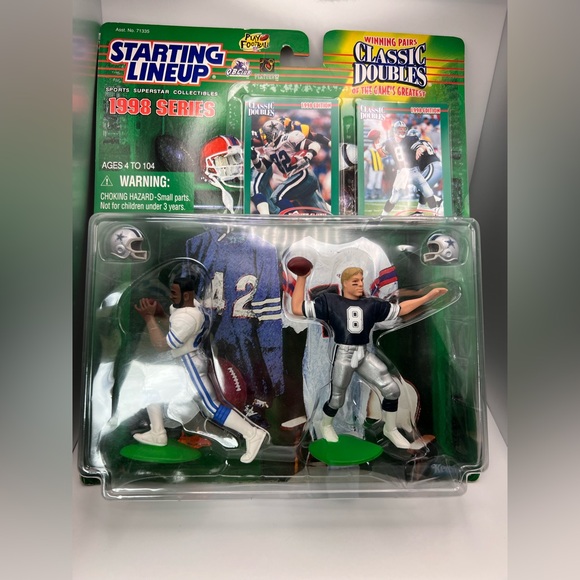 Emmitt Smith / Troy Aikman 1998 NFL Starting Lineup Classic Doubles Figure Set - Picture 1 of 10